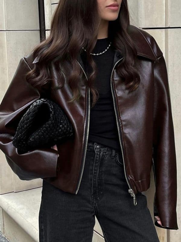 Woman in black outfit